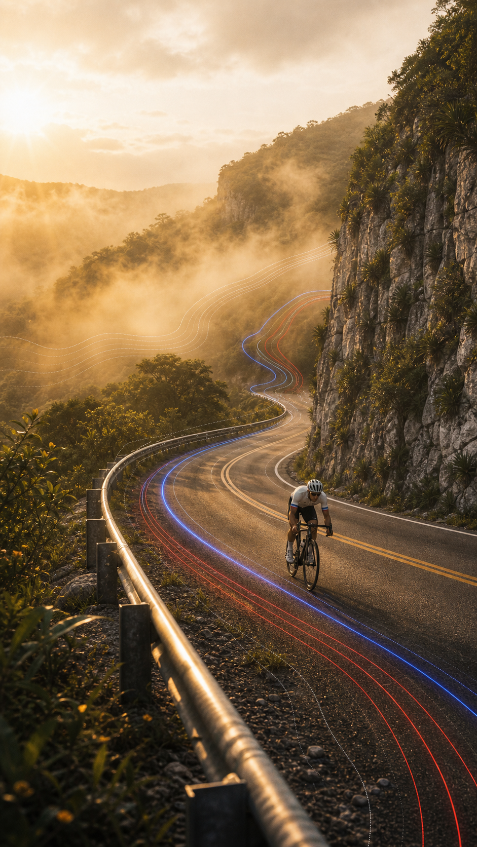 Warm route curve poster